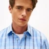Camisa de corte regular com padrão xadrez para todo o dia Camisa de corte regular com padrão xadrez para todo o dia