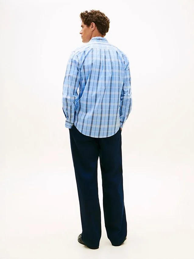 Camisa de corte regular com padrão xadrez para todo o dia Camisa de corte regular com padrão xadrez para todo o dia
