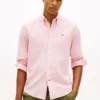 Camisa de corte regular em mistura de linho Camisa de corte regular em mistura de linho