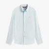 Camisa de corte regular em mistura de linho Camisa de corte regular em mistura de linho