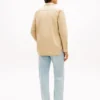 Camisa de corte regular em sarja com efeito slub