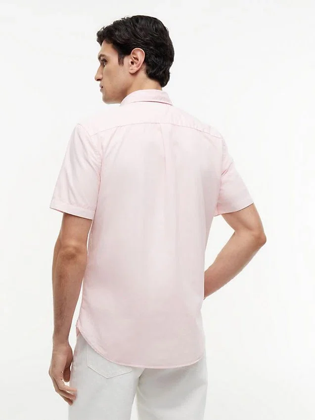 Camisa de corte regular tingida na peça Camisa de corte regular tingida na peça