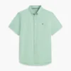 Camisa de corte regular tingida na peça Camisa de corte regular tingida na peça