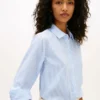 Camisa de crepe às riscas