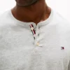 Camisa de dormir Henley em jersey camurçado Camisa de dormir Henley em jersey camurçado