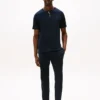 Camisa de dormir Henley em jersey camurçado Camisa de dormir Henley em jersey camurçado