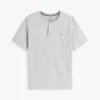 Camisa de dormir Henley em jersey camurçado Camisa de dormir Henley em jersey camurçado