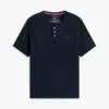 Camisa de dormir Henley em jersey camurçado Camisa de dormir Henley em jersey camurçado