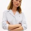 Camisa de dormir às riscas em seersucker Camisa de dormir às riscas em seersucker