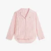 Camisa de dormir às riscas em seersucker Camisa de dormir às riscas em seersucker
