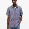 Camisa de ganga com padrão xadrez e corte regular Camisa de ganga com padrão xadrez e corte regular