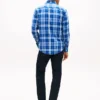 Camisa de ganga com padrão xadrez e corte regular Camisa de ganga com padrão xadrez e corte regular