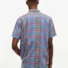 Camisa de ganga com padrão xadrez e corte regular Camisa de ganga com padrão xadrez e corte regular