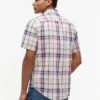 Camisa de ganga com padrão xadrez e corte regular Camisa de ganga com padrão xadrez e corte regular