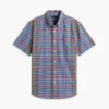 Camisa de ganga com padrão xadrez e corte regular Camisa de ganga com padrão xadrez e corte regular