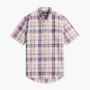 Camisa de ganga com padrão xadrez e corte regular Camisa de ganga com padrão xadrez e corte regular