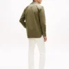 Camisa de gasa com efeito slub de corte regular