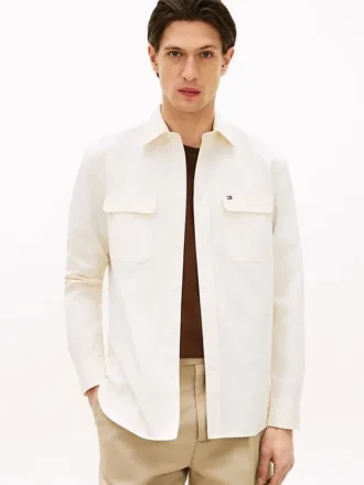 Camisa de gasa escovada de corte regular