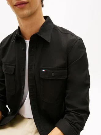 Camisa de gasa escovada de corte regular