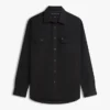 Camisa de gasa escovada de corte regular Camisa de gasa escovada de corte regular