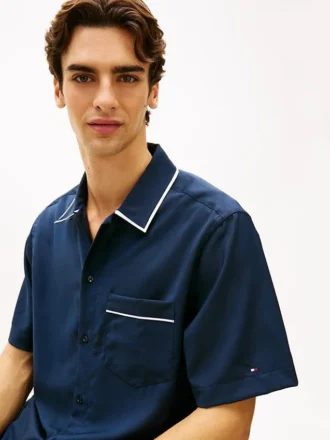 Camisa de lã leve de corte descontraído