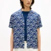 Camisa de linho com monograma em letra cursiva
