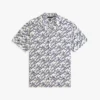 Camisa de linho com monograma em letra cursiva