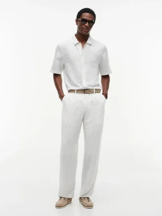 Camisa de linho misto com corte descontraído da New York Label