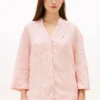 Camisa de linho sem gola Camisa de linho sem gola