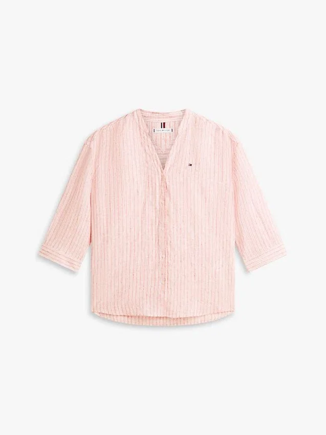 Camisa de linho sem gola Camisa de linho sem gola