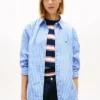 Camisa de popeline às riscas Tommy Jeans Camisa de popeline às riscas Tommy Jeans
