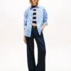 Camisa de popeline às riscas Tommy Jeans Camisa de popeline às riscas Tommy Jeans