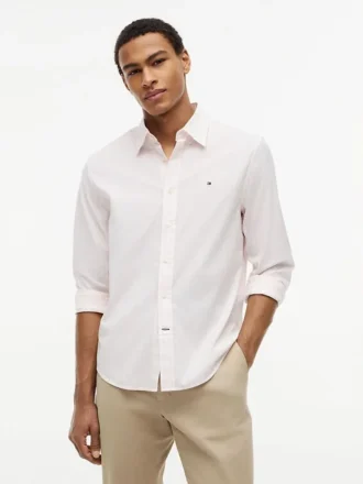 Camisa de riscas para todo o dia com corte regular