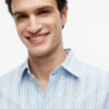 Camisa de riscas para todo o dia com corte regular Camisa de riscas para todo o dia com corte regular