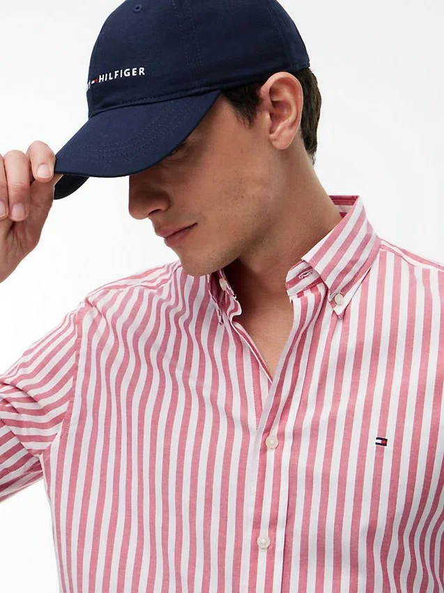 Camisa de riscas para todo o dia com corte regular Camisa de riscas para todo o dia com corte regular