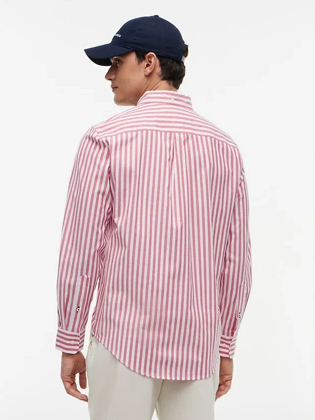 Camisa de riscas para todo o dia com corte regular Camisa de riscas para todo o dia com corte regular