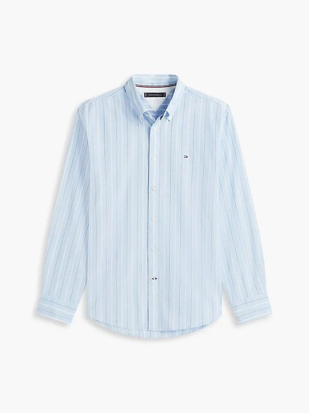 Camisa de riscas para todo o dia com corte regular Camisa de riscas para todo o dia com corte regular