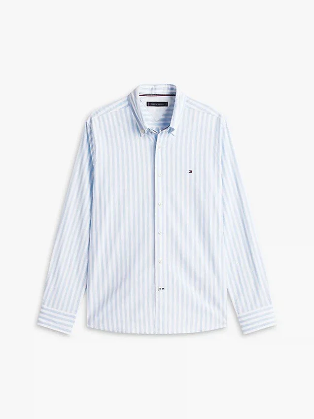 Camisa de riscas para todo o dia com corte regular Camisa de riscas para todo o dia com corte regular