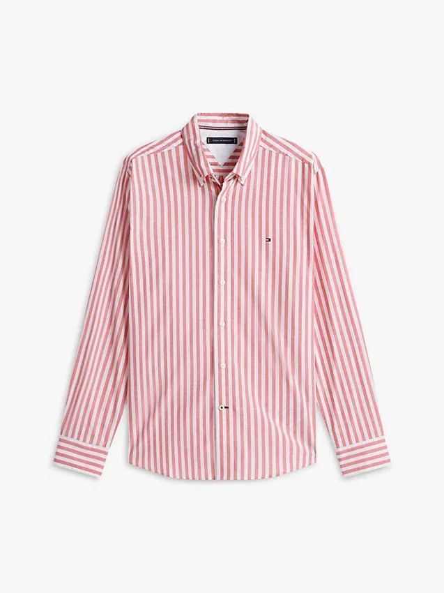 Camisa de riscas para todo o dia com corte regular Camisa de riscas para todo o dia com corte regular