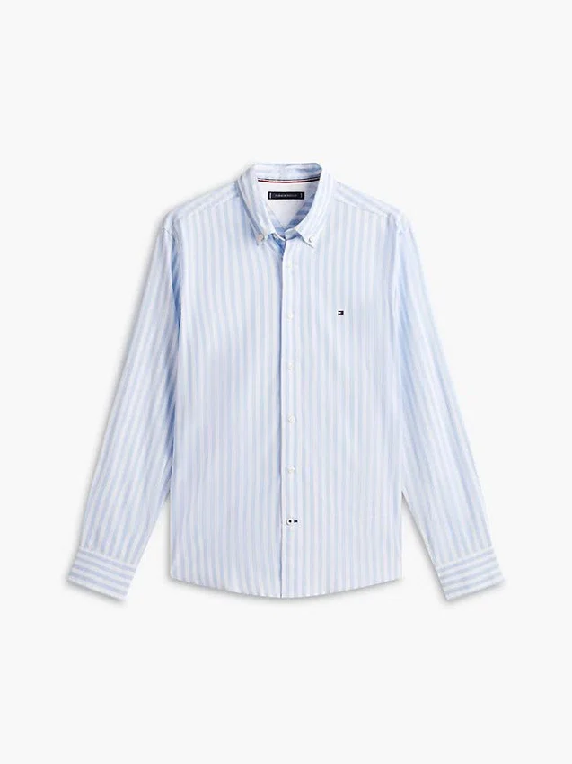 Camisa de riscas para todo o dia com corte regular Camisa de riscas para todo o dia com corte regular
