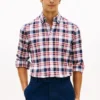 Camisa de sarja xadrez arrojada com corte regular Camisa de sarja xadrez arrojada com corte regular