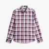 Camisa de sarja xadrez arrojada com corte regular Camisa de sarja xadrez arrojada com corte regular