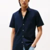 Camisa de seersucker de corte regular Camisa de seersucker de corte regular
