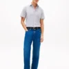 Camisa de seersucker às riscas com corte regular Camisa de seersucker às riscas com corte regular