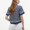 Camisa de voile com monograma em letra cursiva Camisa de voile com monograma em letra cursiva