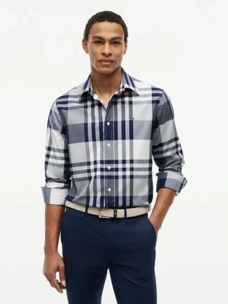 Camisa de xadrez de corte regular para o dia a dia