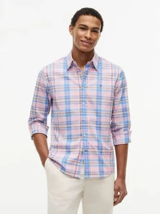 Camisa de xadrez de corte regular para o dia a dia