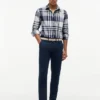 Camisa de xadrez de corte regular para o dia a dia