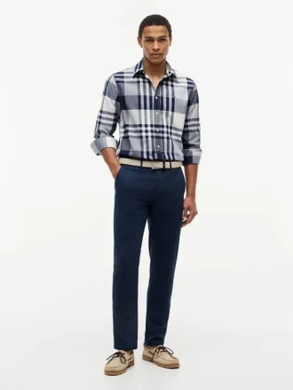 Camisa de xadrez de corte regular para o dia a dia