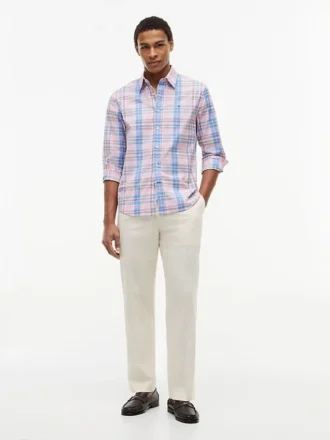 Camisa de xadrez de corte regular para o dia a dia